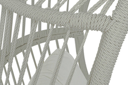 "Севилья" кресло-кокон из искусственного ротанга, цвет светло-серый