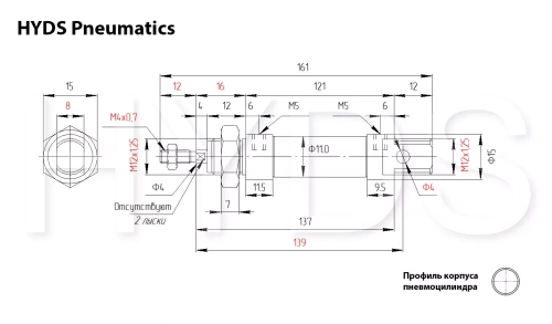 DSNU-10-75-P-A Пневмоцилиндр