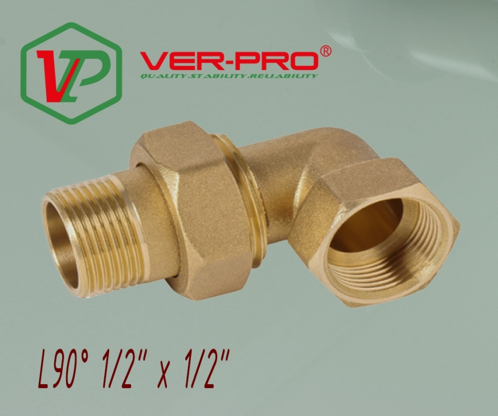 Угловая американка латун   1/2 г. х 1/2 ш. ViEiR  (100/10шт)