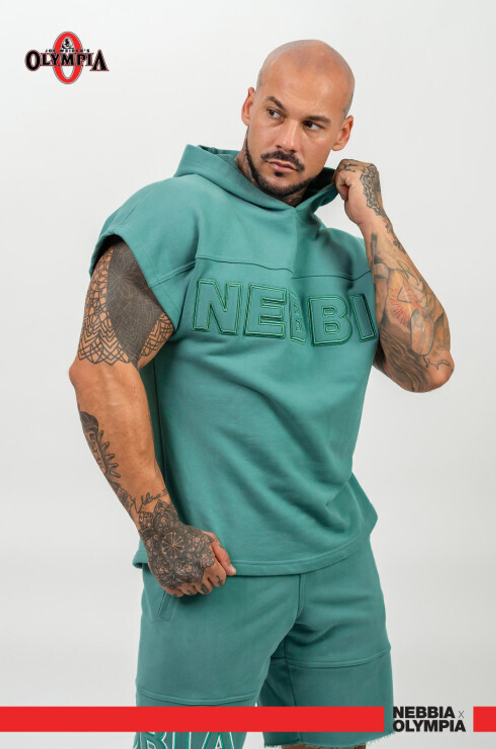 Толстовка без рукавов HOODED T-SHIRT GYM RAG TOP CHAMPION 706 Зеленая