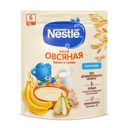 Каша Nestle мол Овсян груша-банан 200г с 6 месяцев