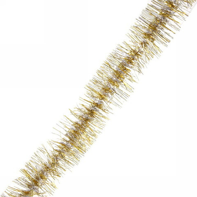 Мишура 2 м 7 см «Фонарик мерцающий», Золото/серебро