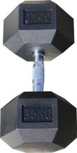 Гантель гексагональная обрезиненная PROFI-FIT 35 кг