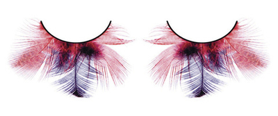 Красно-фиолетовые ресницы-перья (Цвет: фиолетовый)