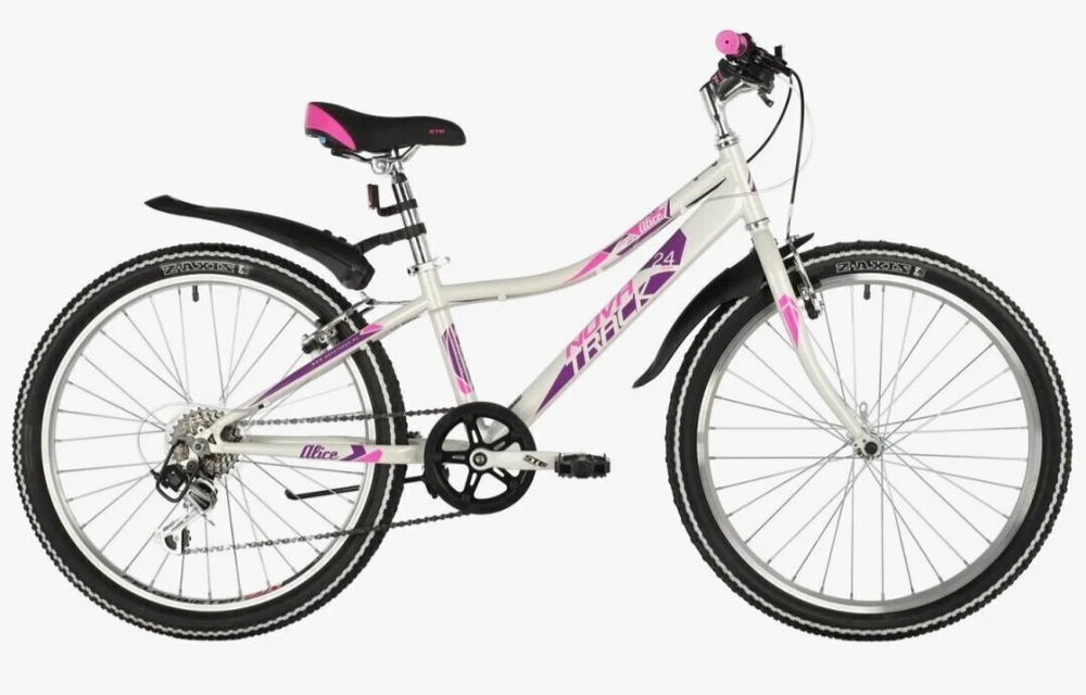 Велосипед NOVATRACK двухколесный 24" белый,  стальная рама 10, 6 скор., Shimano 24SH6SV.ALICE.10WT21