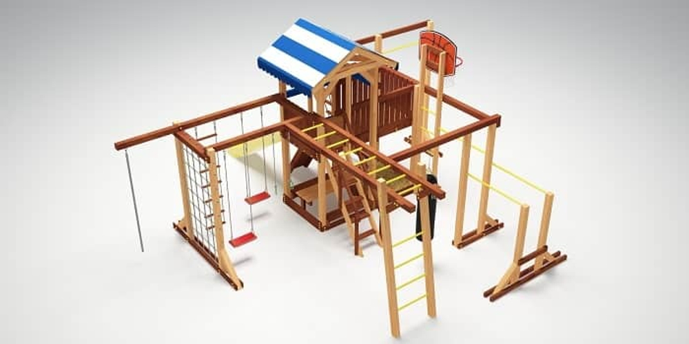 Деревянная детская площадка Савушка "4 сезона" - семейная