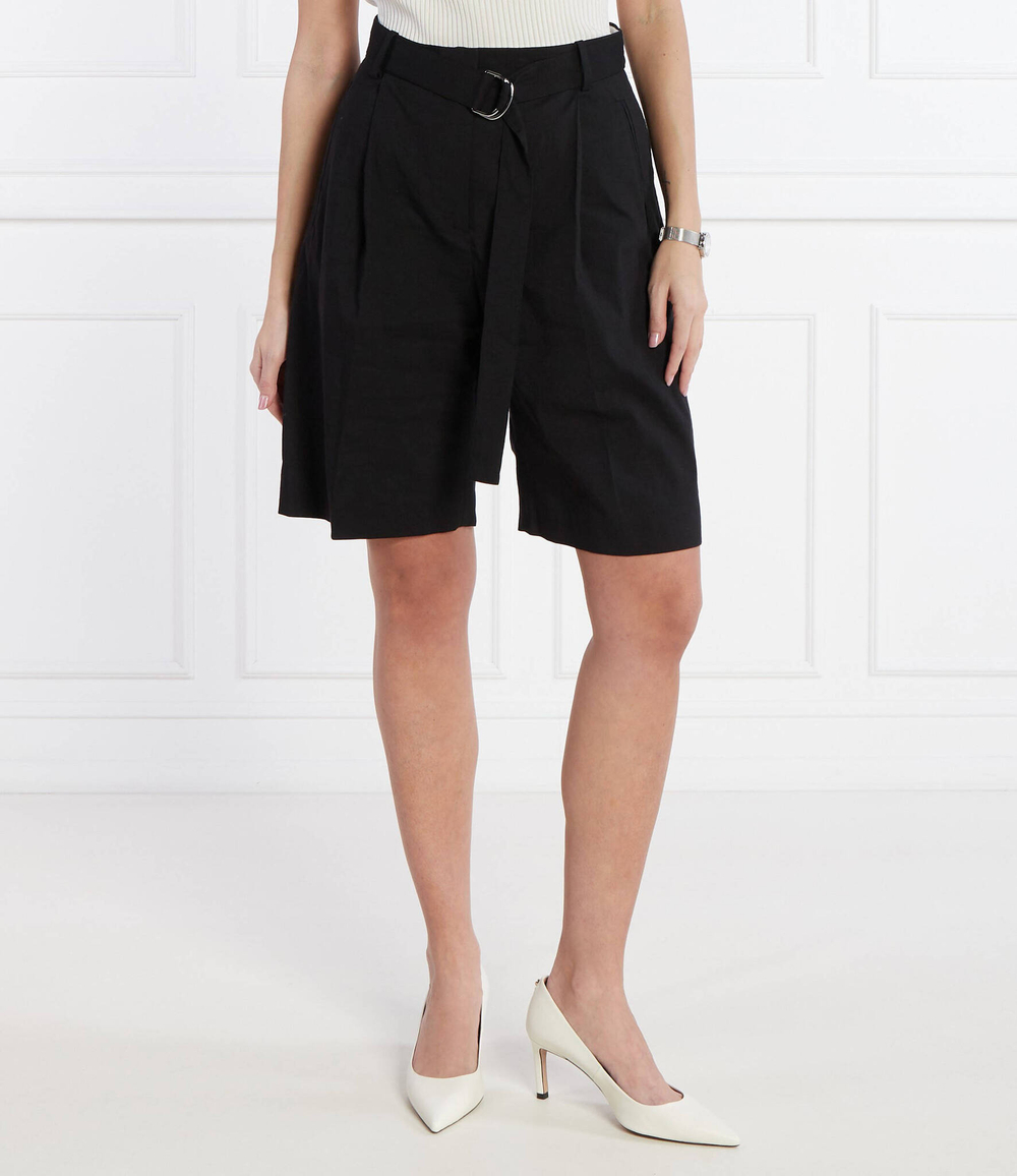 Льняное шорты Tannah1 BOSS BLACK - черный(50514830)