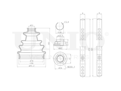 Пыльник ШРУСа (к-т) UNIO DUC-30091K