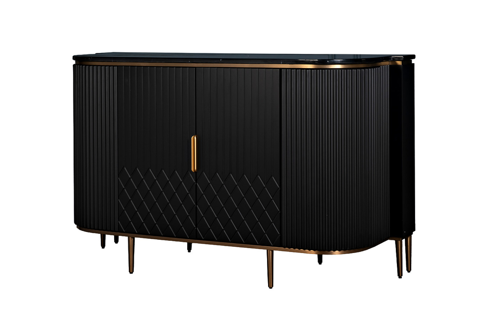Комод Garda Decor черный 150*55*90 см