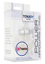 Прозрачное кольцо на пенис с вибрацией POWER HARDWARE C-RING