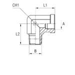 Штуцер FSC90 BSP 1/2" BSPT 1/2"