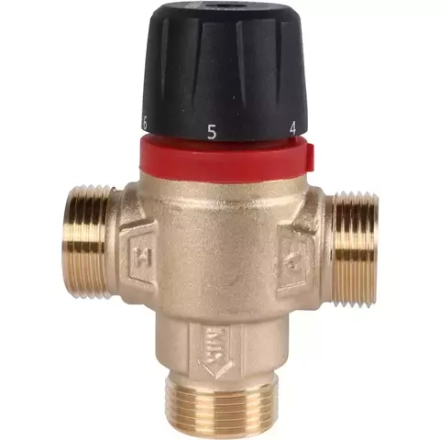 ROMMER Термостатический смесительный клапан для систем отопления и ГВС 3/4  НР 30-65°С KV 1,8 (центральное смешивание) RVM-1121-186520