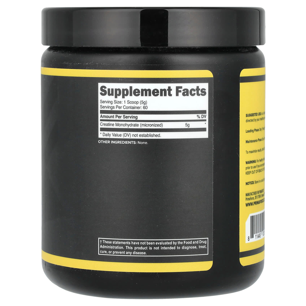 Primaforce, Моногидрат креатина, без добавок, 300 г (10,7 унции)