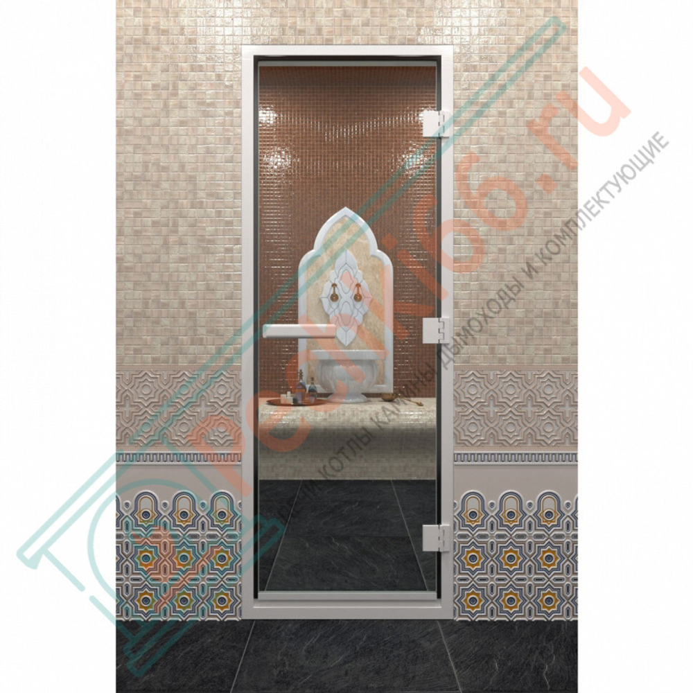 Стеклянная дверь DoorWood Хамам Прозрачное 2100х900 (по коробке) в Кирове