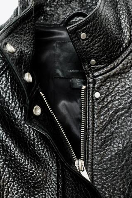 ZARA КУРТКА-БОМБЕР ИЗ КОЖИ — ZW COLLECTION LIMITED EDITION, ЧЕРНЫЙ
