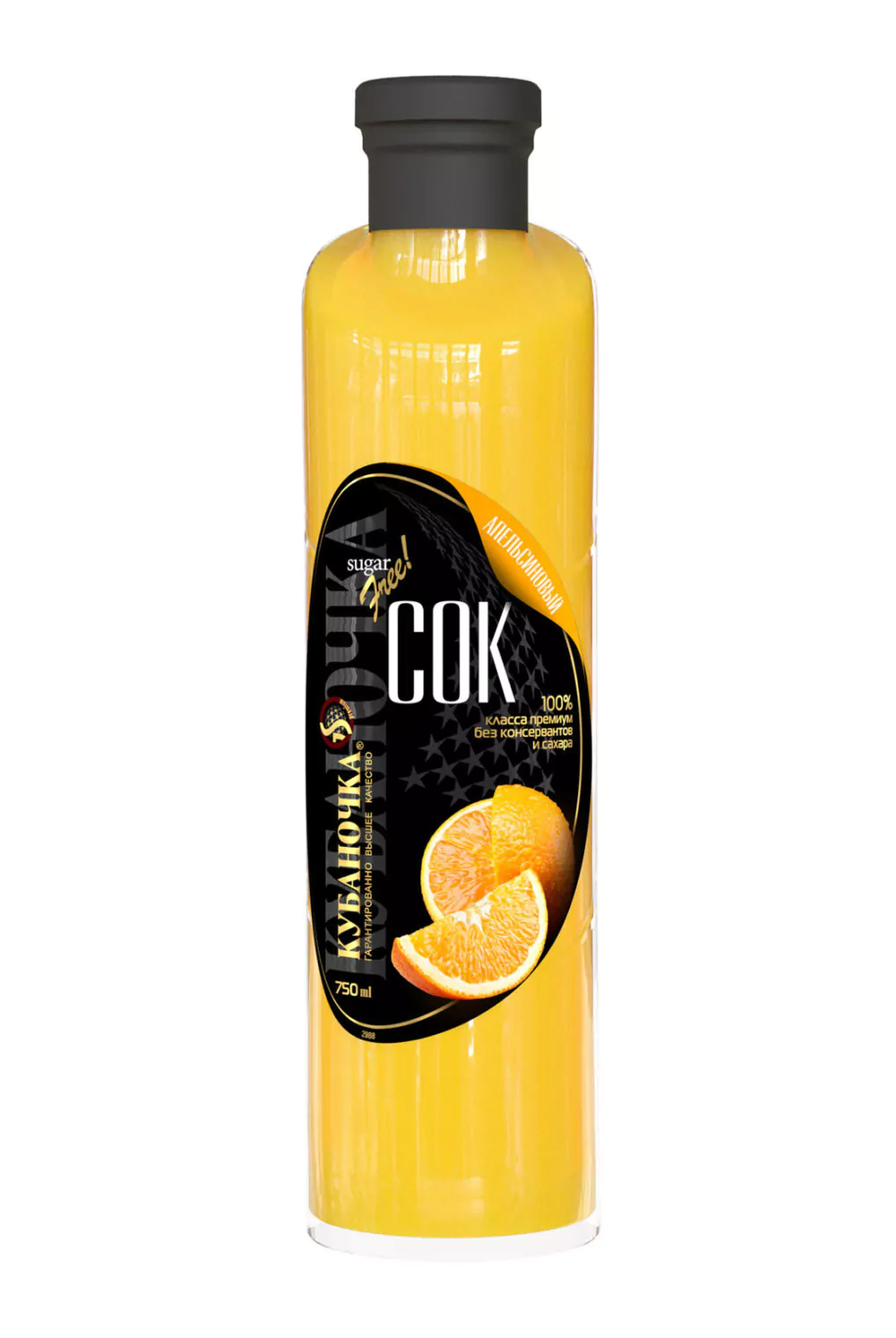 Сок Апельсиновый "Кубаночка" ст/бут 750гр 1/6