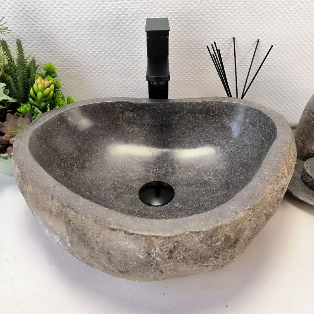 Раковина из речного камня RS-63553 (47*39*15) 0122