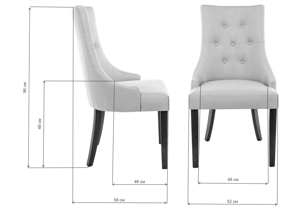 Стул Elegance white / grey