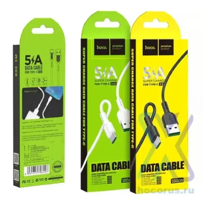 Кабель HOCO X33 USB-Type-C 5A 1м PVC Black