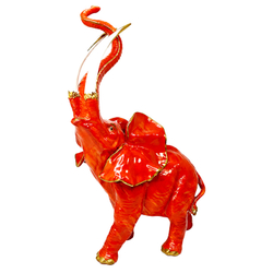 Слон. Статуэтка. Италия: C.Villari. Фарфор, ручная роспись. Размер: 25 х 13.5 х 40 см.