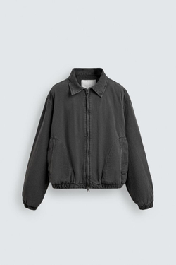 ZARA УТЕПЛЕННЫЙ БОМБЕР, СЕРЫЙ
