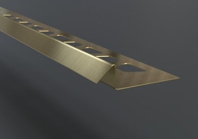 Наружный профиль для керамической плитки ZKSG, нержавеющая сталь шлифованная