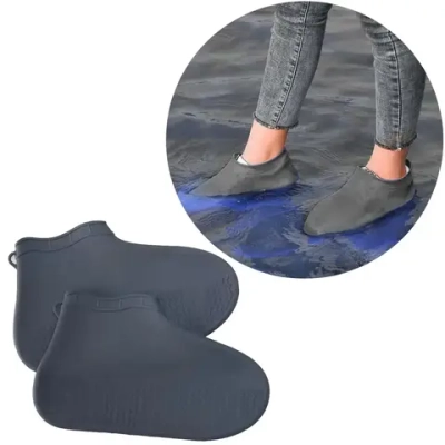 Чехлы на обувь от дождя и грязи «Прогулка» р-р M (35-39) из силикона цвет серый