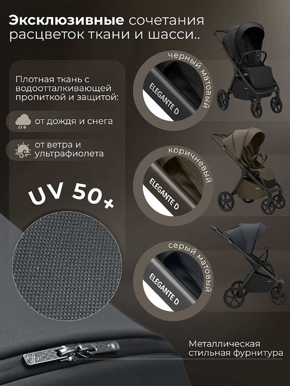 Коляска прогулочная Sweet Baby SBL Elegante D Dark Grey