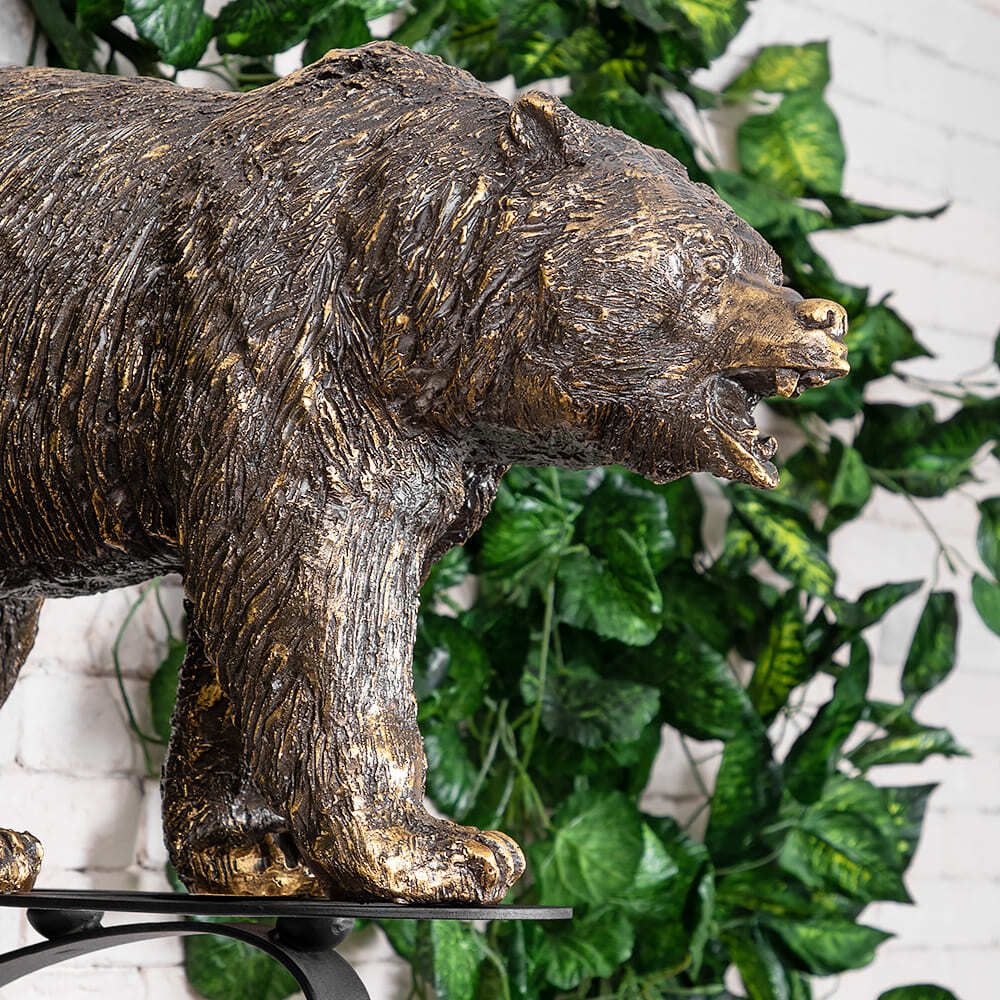 Кронштейн для цветов Медведь Велес Бронза