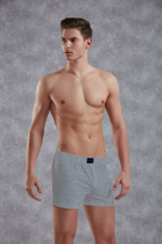 Хлопковые трусы-боксеры свободного покроя Doreanse Cotton Basic (Размер: M) (Цвет: серый меланж)