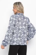 Блуза Доменика (серо-синяя) Б15016-18М LT Collection