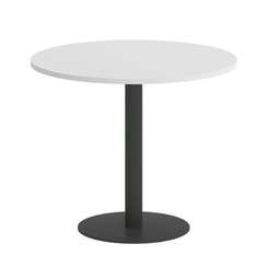 Onix Direct Стол круглый O.SPRG-1 Белый Бриллиант/Металл Антрацит 900*900*750