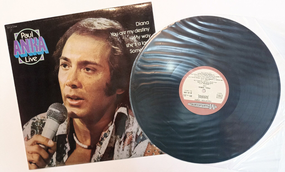 Винтажная виниловая пластинка LP Paul Anka Live (France 1976)