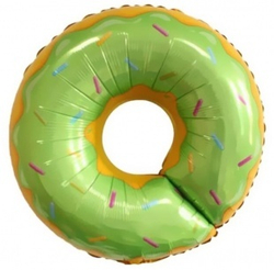 Шар (27""/69 см) Фигура, Пончик, Зеленый, 1 шт. 5п, З13