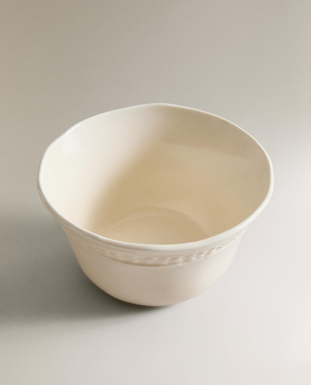 Zara Home миска из каменной керамики, цвет кремовый, 11.3 см