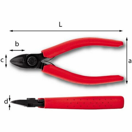 038 AU1 Диагональные острогубцы для ювелиров (для золотых нитей), 130 мм, USAG (Италия)