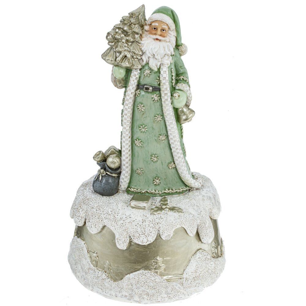 GAEM Фигурка декоративная с музыкой "Дед Мороз", L10 W10 H18 см, 2в.