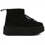 Замшевые полусапоги INUIKII 75204-004 Sneaker Classic Low Platform Black на меху