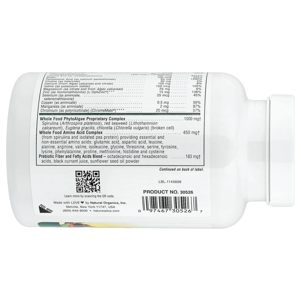 NaturesPlus, Source Of Life®, Ultra Whole Life Energy Enhancer, без железа, 180 таблеток