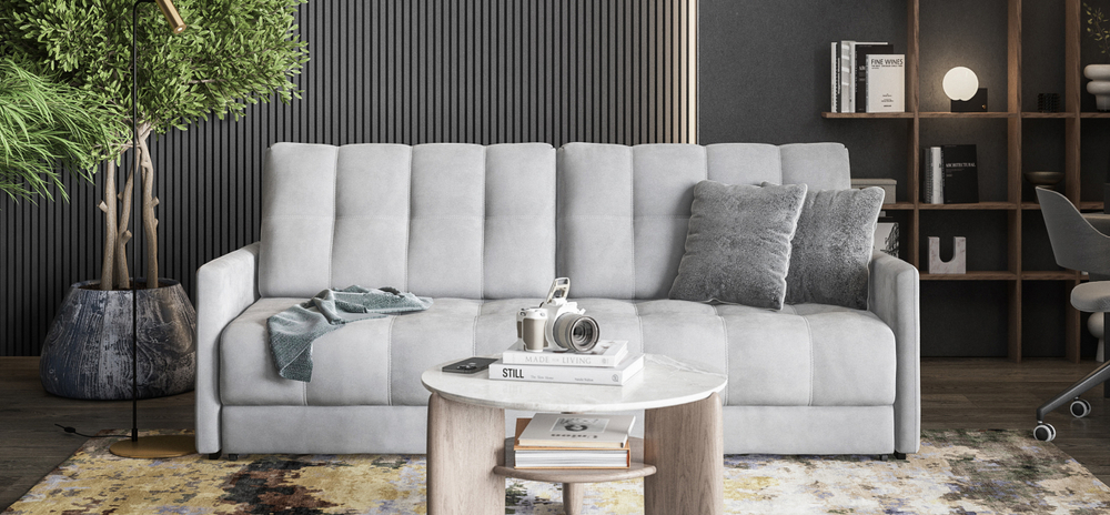 Диван BOSS 2.0 LOFT велюр Monolit сталь