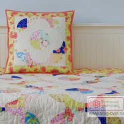 Шаблон для стежки "Цветочки" большой (арт. T02)