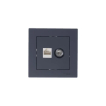 ATLASDESIGN РОЗЕТКА двойная ТВ + компьютерная RJ45 кат. 5e, механизм, ГРИФЕЛЬ