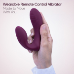 Фиолетовый вибратор 12,5см в трусики с пультом ДУ Selove DuoFlex Flexible Wearable Vibrator Purple