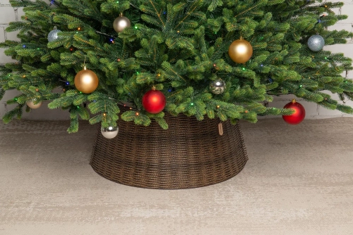 Корзина под елку Люкс Палермо 87 см., разборная, корица, ЕлкиТорг (87-224)