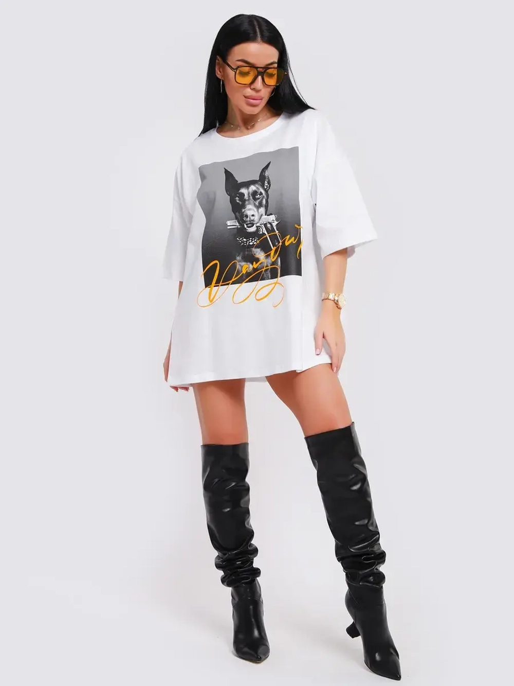 Футболка женская оверсайз принт