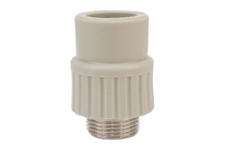 Муфта комбинированная PPR нар. р. 25х3/4, серый, РТП (10945)