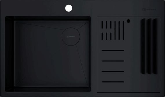 Мойка Omoikiri Akisame 86-2-GB Side нерж.сталь/графит(арт.4997047)