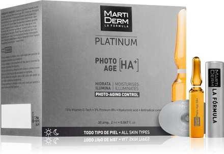 MartiDerm Platinum Photo Age HA+ - сыворотка антивозрастная для кожи в ампулах /  z witaminą C 30x2  ml  / GTIN 8437000435440