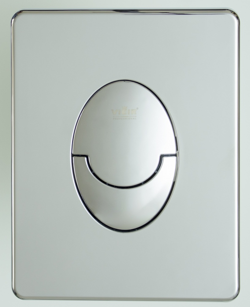 Кнопка ПНЕВМА. для инсталляции с ОВАЛ. клав.  ▊ (ХРОМ)  ViEiR  (20/1шт)