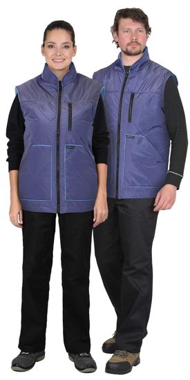 Жилет утепленный "Сириус-Европа" (индиго/голубой)